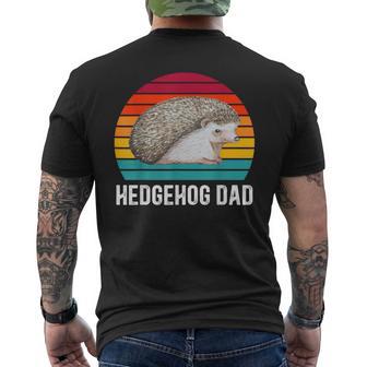 Hedgehog Dad Retro Hedgehog Lover Hedgehog Boy Hedgehogs Men's T-shirt Back Print - Monsterry