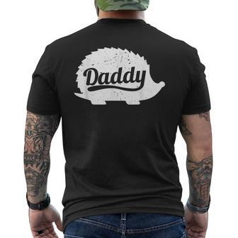 Hedgehog Daddy Dad Pet Lover Fathers Day Men Men's T-shirt Back Print - Monsterry UK