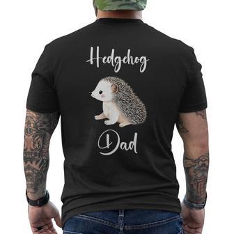 Hedgehog Hedgehog Dad Hedgehog Father Men's T-shirt Back Print - Monsterry