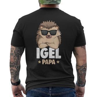 Hedgehog Papa T-Shirt mit Rückendruck - Geschenkecke