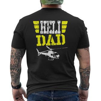 Helicopter Pilot Dad Father's Day Husband Mens Back Print T-shirt | Mazezy UK