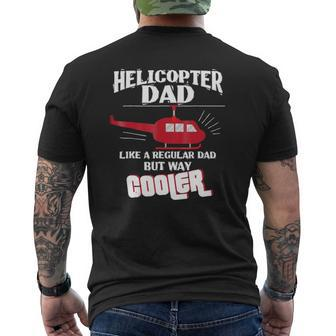 Helicopter Pilot Dad Gif Flight Mechanic Fathers Day Mens Back Print T-shirt | Mazezy