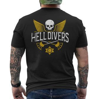 Hell Of Divers Helldiving Lovers Costume Outfit Cool Men's T-shirt Back Print - Seseable