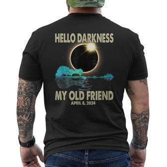 Hello Darkness My Friend Solar Eclipse 2024 April 8 T- Men's T-shirt Back Print | Mazezy UK