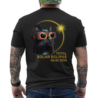 Hello Darkness My Friend Solar Eclipse April 8 2024 Men's T-shirt Back Print | Mazezy AU