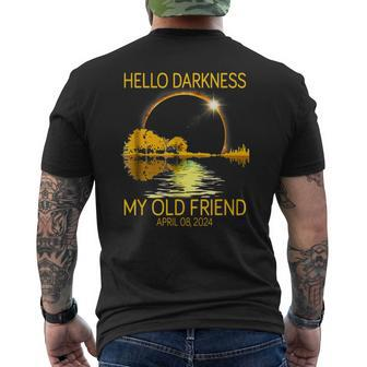 Hello Darkness My Old Friend 2024 Solar Eclipse 4824 Men's T-shirt Back Print - Seseable