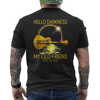 Hello Darkness My Old Friend 2024 Solar Eclipse 4824 Men's T-shirt Back Print | Mazezy AU