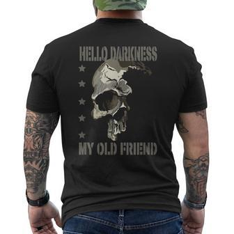 Hello Darkness My Old Friend Vintage Men's T-shirt Back Print - Monsterry UK