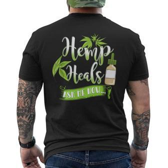 Hemp Heals Cbd Oil Men's T-shirt Back Print - Monsterry UK