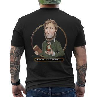Henry David Thoreau Poet And Philosopher Men's T-shirt Back Print - Monsterry
