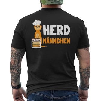 Herdmännchen I Chef Herd Meerkat With Chef's Hat T-Shirt mit Rückendruck - Seseable