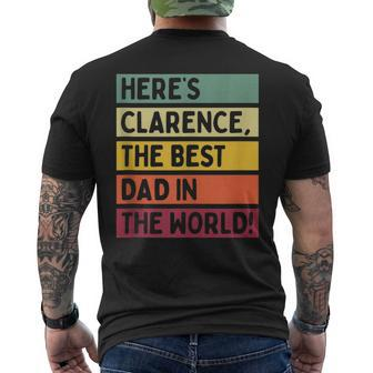 Here's Clarence The Best Dad In The World Father's Day Retro Men's T-shirt Back Print - Monsterry AU