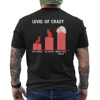 Hermit Crab People Level Of Crazy Men's T-shirt Back Print - Monsterry AU