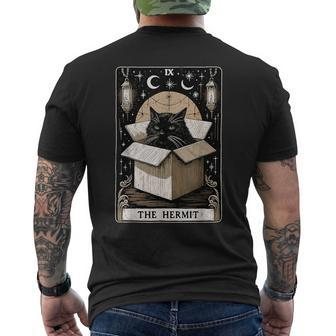 The Hermit Tarot Card Cat Lover Cat Men's T-shirt Back Print - Thegiftio UK