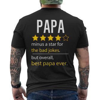 Herren Bester Papa Aller Zeiten Lustigerater Opaatertag Sohn Tochter T-Shirt mit Rückendruck - Geschenkecke