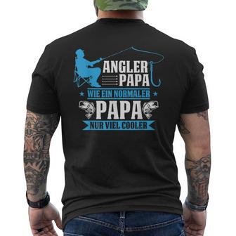 Herren Cooler Angler Papaater Fischen Angelnatertag Spruch T-Shirt mit Rückendruck - Geschenkecke