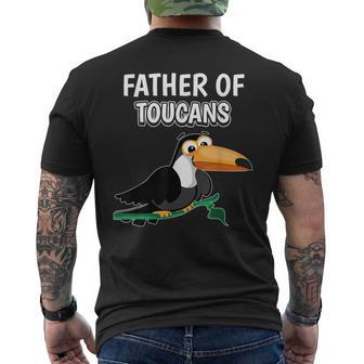 Herren Jungen Father Of Toucans Papaatertag Tukan T-Shirt mit Rückendruck - Geschenkecke