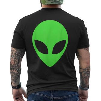 Herren Kurzärmliges Herren-T-Kurzärmliges Herren-T-Shirt Fluoreszierender Alien-Kopf, Schwarz - Seseable