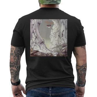 Herren Kurzärmliges Herren-T-Kurzärmliges Herren-T-Shirt Mystischer Bergdruck in Schwarz, Wanderlust Motiv - Seseable