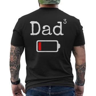 Herren Lustigesater-Trikot Geschenk Füräter Papa 3 Low Battery T-Shirt mit Rückendruck - Geschenkecke