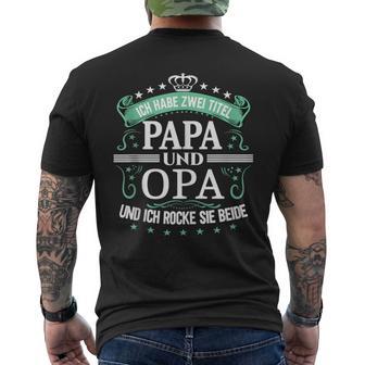 Herren Opa Atertag Papa Spruch Grossvater Geburtstag T-Shirt mit Rückendruck - Geschenkecke