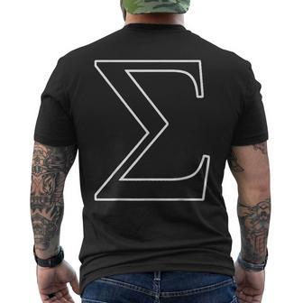 Herren Schwarz Kurzärmliges Herren-T-Kurzärmliges Herren-T-Shirt mit Sigma Zeichen, Casual Style - Seseable