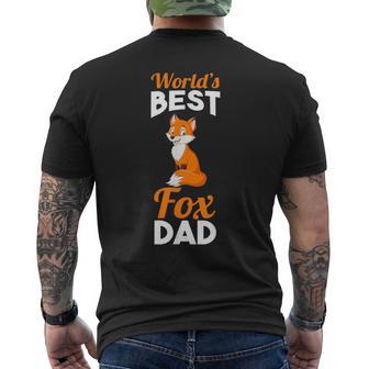 Herren Weltbester Fuchs Papa T-Shirt mit Rückendruck - Geschenkecke