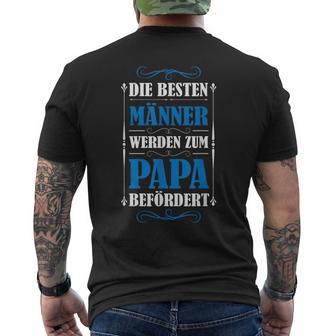 Herren Zum Papa Befördert Papa Familie T-Shirt mit Rückendruck - Geschenkecke