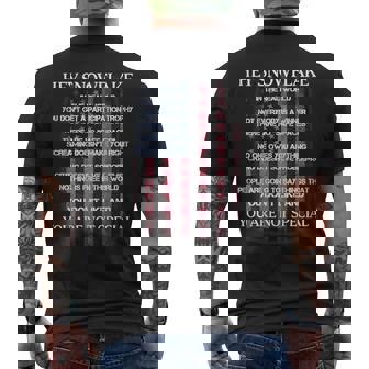 Hey Snowflake You Are Not Special America Flag Men's T-shirt Back Print - Thegiftio