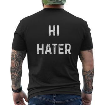 Hi Hater Bye Hater Mens Back Print T-shirt - Thegiftio UK