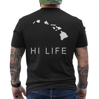 Hi Life Hawaii Novelty Souvenir Men's T-shirt Back Print - Monsterry DE