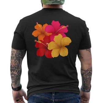 Hibiskusblüten T-Shirt mit Rückendruck - Seseable