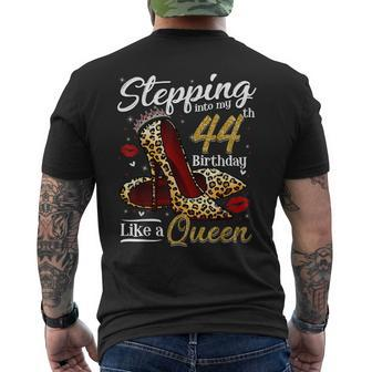 High Heels Stepping Into My 44Th Birthday 44 And Fabulous Men's T-shirt Back Print - Monsterry DE