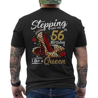 High Heels Stepping Into My 56Th Birthday 56 And Fabulous Men's T-shirt Back Print - Monsterry AU