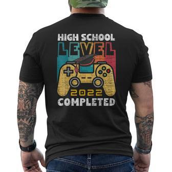 High School Level Complete Graduation 2022 Gamer Men Mens Back Print T-shirt - Thegiftio UK
