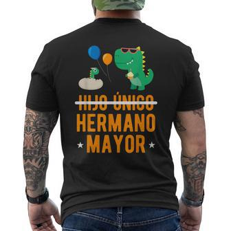 Hijo Unico Hermano Mayor Promovido A Hermano Mayor Men's T-shirt Back Print - Seseable