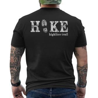 Hike The Highline Trail Glacier National Park Montana Men's T-shirt Back Print - Monsterry