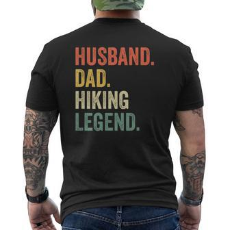 Hiker Husband Dad Hiking Legend Vintage Outdoor Mens Back Print T-shirt | Mazezy
