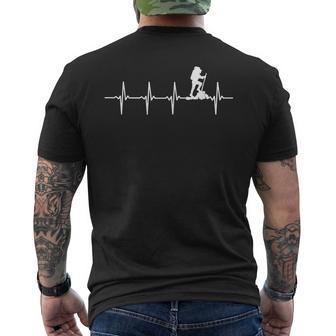 Hiking Heartbeat For Hikers Men's T-shirt Back Print - Monsterry DE