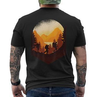 Hiking Mountaineering Forest Retro Vintage Men's T-shirt Back Print - Monsterry UK