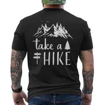 Hiking Nature Hike Hiker Outdoor Take A Hike Men's T-shirt Back Print - Thegiftio UK