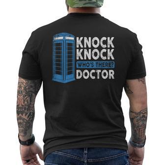 Hilarious Humor Knock Knock Doctor Knock Who's There Men's T-shirt Back Print - Monsterry CA