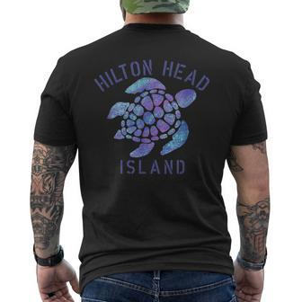 Hilton Head Island Sc Beach Souvenir Illustration Men's T-shirt Back Print - Monsterry AU