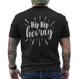 Hip Hip Hooray Get Well Hip Replacement Surgery Recovery Men's T-shirt Back Print - Monsterry AU