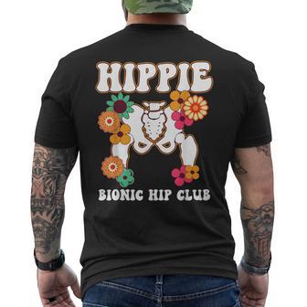 Hippie Bionic Hip Club Flowers Hip Replacement Surgery Men's T-shirt Back Print - Monsterry CA