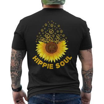 Hippie Soul Hippies Peace Vintage Retro Costume Hippy Men's T-shirt Back Print - Monsterry