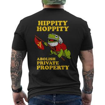 Hippity Hoppity Abolish Private Property Frog Meme Men's T-shirt Back Print - Monsterry CA