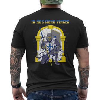 In Hoc Signo Vinces Knight Crusader Warrior Military Cross Men's T-shirt Back Print - Monsterry UK
