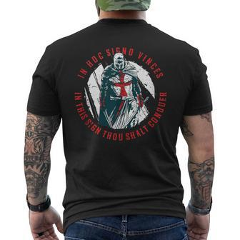 In Hoc Signo Vinces Medieval Aesthetics Knight Cross Warrior Men's T-shirt Back Print - Monsterry UK