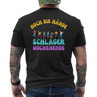 Hoch Die Hände Schlager Weekender Schlagerhit Schlagerparty T-Shirt mit Rückendruck - Seseable